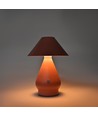 Lampe de table LED rechargeable - Rose, Ø16cm, H 21,5cm, tactile dimmable, 3-en-1, IP20