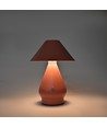 Lampe de table LED rechargeable - Rose, Ø16cm, H 21,5cm, tactile dimmable, 3-en-1, IP20