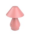 Lampe de table LED rechargeable - Rose, Ø16cm, H 21,5cm, tactile dimmable, 3-en-1, IP20