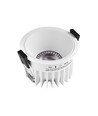Spot encastrable 10W Ø8,5cm dimmable RA99 - IP54, perçage : Ø7,5 cm, dimensions : Ø8,5 cm, bord blanc