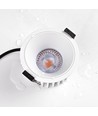Spot encastrable 10W Ø8,5cm dimmable RA99 - IP54, perçage : Ø7,5 cm, dimensions : Ø8,5 cm, bord blanc
