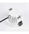 Spot encastrable 10W Ø8,5cm dimmable RA99 - IP54, perçage : Ø7,5 cm, dimensions : Ø8,5 cm, bord blanc