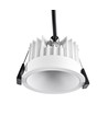 Spot encastrable 10W Ø8,5cm dimmable RA99 - IP54, perçage : Ø7,5 cm, dimensions : Ø8,5 cm, bord blanc