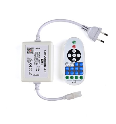 230V WiFi Smart Home variateur - Incl. bouchon d'extrémité, pour 230V (Slim COB), fonction mémoire, max 50 m