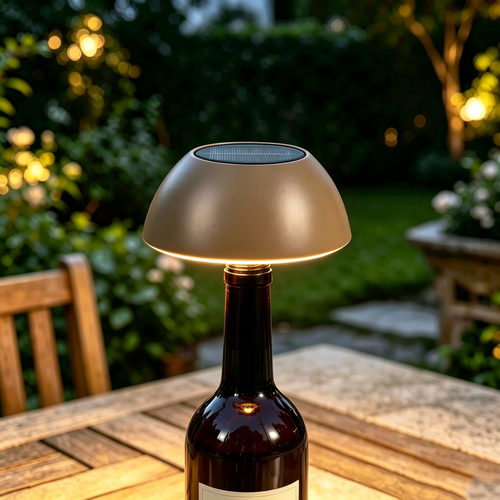 Lampe bouteille LED rechargeable - Couleur café, CCT, tactile dimmable, IP54