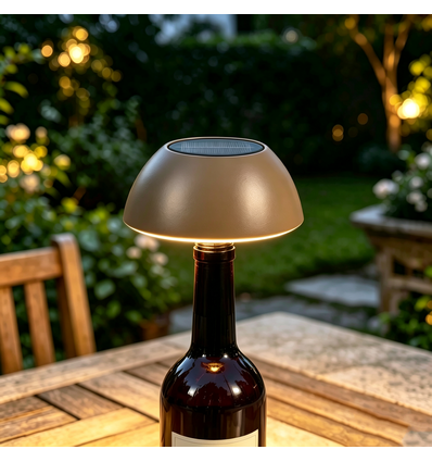Lampe bouteille LED rechargeable - Couleur café, CCT, tactile dimmable, IP54