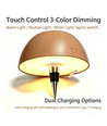 Lampe bouteille LED rechargeable - Couleur café, CCT, tactile dimmable, IP54