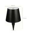Lampe bouteille LED rechargeable - Noir, tactile dimmable, 3en1, IP20