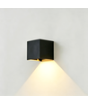 Applique 3W CUBIC PRO - IP65, noir, repiquable, ajustable, carrée, extérieur, source incluse