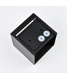 Applique 3W CUBIC PRO - IP65, noir, repiquable, ajustable, carrée, extérieur, source incluse
