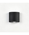 Applique murale 2W CURVE haut/bas - IP65, noir, extérieur, source incluse