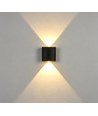 Applique murale 2W CURVE haut/bas - IP65, noir, extérieur, source incluse