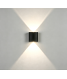 Applique murale 2W CURVE haut/bas - IP65, noir, extérieur, source incluse