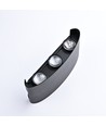 Applique 6W CURVE - IP65, noir, haut/bas, extérieur, source incluse