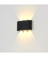 Applique 6W CURVE - IP65, noir, haut/bas, extérieur, source incluse