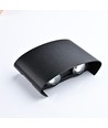 Applique murale 4W CURVE - IP65, noir, haut/bas, extérieur, avec source