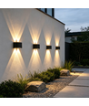 Applique murale 4W CURVE - IP65, noir, haut/bas, extérieur, avec source