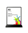 Porte-menu noir A5 - Cadre lumineux double face