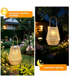 Lanterne Solaire en Rotin – Lampe de Jardin Bohème avec Allumage Automatique, IP44