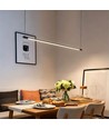 126cm suspension table à manger dimmable - Noire, 18W LED, câbles inclus