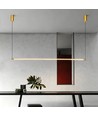 126cm suspension table à manger dimmable - Dorée, 18W LED, câbles inclus