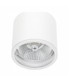 Plafonnier pour AR111 GU10 - Blanc, IP65 extérieur, Ø12cm, 11,5cm haut, aluminium, sans source lumineuse