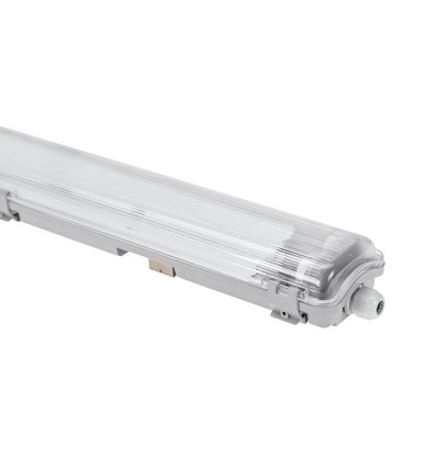 Réglette LED T8 Limea 60cm, câblage traversant - Pour 2x tubes LED 60cm, IP65 étanche