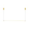 126cm suspension table à manger dimmable - Dorée, 18W LED, câbles inclus