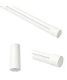 126cm suspension table à manger dimmable - Blanche, 18W LED, câbles inclus
