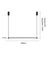 86cm suspension table à manger dimmable - Noire, 11W LED, câbles inclus