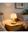 Lampe de table LED rechargeable - Tissu, tactile dimmable, CCT, IP20