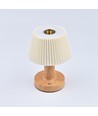Lampe de table LED rechargeable - Tissu, tactile dimmable, CCT, IP20