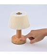 Lampe de table LED rechargeable - Tissu, tactile dimmable, CCT, IP20