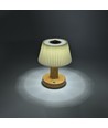 Lampe de table LED rechargeable - Tissu, tactile dimmable, CCT, IP20