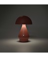 Lampe de table LED rechargeable - Rose, Ø15cm, H 22cm, tactile dimmable, 3en1, IP20