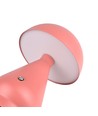 Lampe de table LED rechargeable - Rose, Ø15cm, H 22cm, tactile dimmable, 3en1, IP20