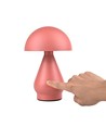 Lampe de table LED rechargeable - Rose, Ø15cm, H 22cm, tactile dimmable, 3en1, IP20