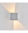 Applique 6W CUBIC PRO - IP65, gris argent, repiquable, réglable, carrée, haut/bas, intérieur/extérieur, source incluse