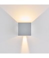 Applique 6W CUBIC PRO - IP65, gris argent, repiquable, réglable, carrée, haut/bas, intérieur/extérieur, source incluse