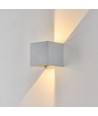 Applique 6W CUBIC PRO - IP65, gris argent, repiquable, réglable, carrée, haut/bas, intérieur/extérieur, source incluse