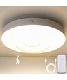 Plafonnier LED rechargeable avec capteur - Capteur micro-ondes, Ø20cm, 6W, CCT, Blanc