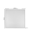Dalle LED 60x60 36W + driver Zigbee - Hauteur:28mm, UGR19, RA93, dimmable via Zigbee, bord blanc