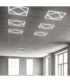 Dalle LED 60x60 V-Tac 64W Diamond-in-Square - 595x595mm, Driver Lifud, sans scintillement, 6500K