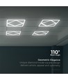 Dalle LED 60x60 V-Tac 64W Diamond-in-Square - 595x595mm, Driver Lifud, sans scintillement, 6500K