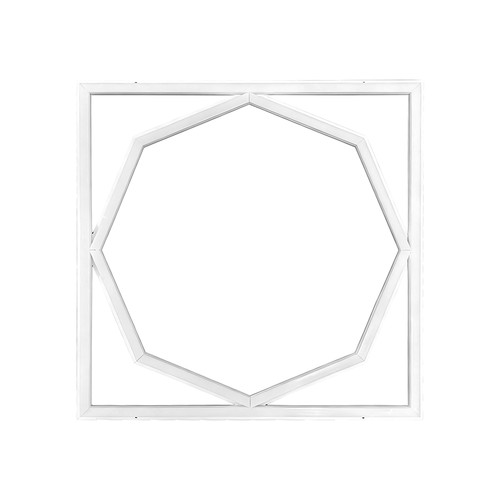Dalle LED 60x60 Octagon Borderline, 72W - 6500K, Double driver Lifud, sans scintillement