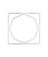 Dalle LED 60x60 Octagon Borderline, 72W - 6500K, Double driver Lifud, sans scintillement
