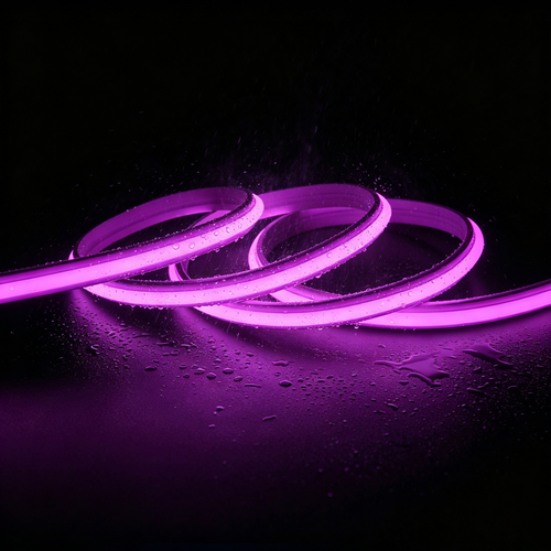5m 9W/m Violet/rose Slim COB strip - 230V, IP67 étanche, 296 LED, sécable tous les 10cm