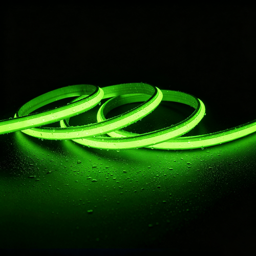 5m 9W/m Slim COB strip Vert - 230V, IP67 étanche, 296 LED, sécable tous les 10cm