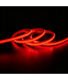 5m 9W/m Rouge Slim COB strip - 230V, IP67 étanche, 296 LED, sécable tous les 10cm