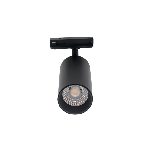 Spot sur rail 10W monophasé RA95 - Noir, 1F2W